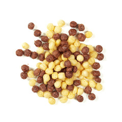 cereals over white background