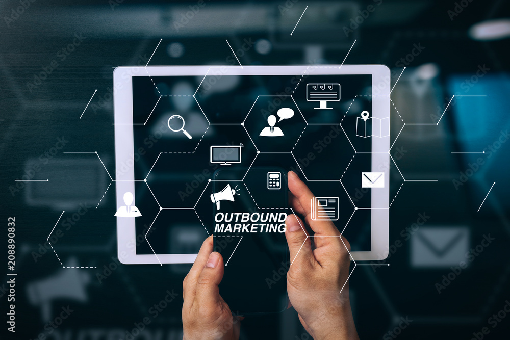 Aufkleber cyber security internet and networking concept.businessman hand working with vr screen padlock icon 