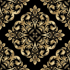 Vintage damask seamless pattern. Classical luxury texture for wallpapers, wrapping, textile. Vector Illustration