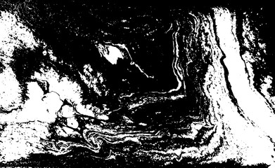 Naklejka premium Czarno-biała ciekła tekstura. Ręcznie rysowane marmurkowatych ilustracji. Streszczenie tło wektor. Monochromatyczny wzór marmuru.