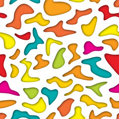 Seamless cut paper colorful pattern
