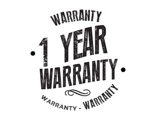 1 years warranty icon vintage rubber stamp guarantee