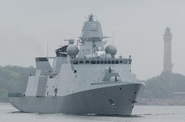 WARSHIP - Danish frigate sails to sea for patrol