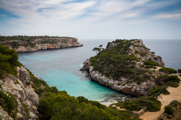 Obraz premium Mallorca, Spain; March 17, 2018: Views of the cove of the Moor of Mallorca