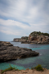 Fototapeta na wymiar Mallorca, Spain; March 17, 2018: views of paradisiacal coves of Mallorca