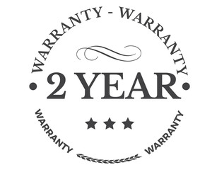 2 years warranty icon vintage rubber stamp guarantee