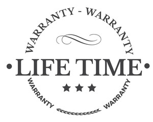 lifetime warranty icon vintage rubber stamp guarantee