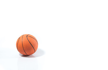 Small Basketball for kids or pet on isolated white background.  Object for sport concept