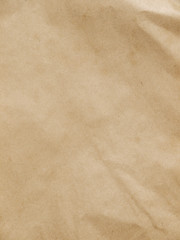 old crumpled paper texture - brown paper sheet
