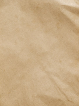 Old Crumpled Paper Texture - Brown Paper Sheet