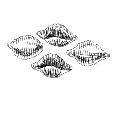 4968423 Beautiful vector hand drawn pasta Illustration.