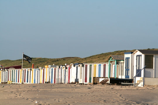Beach houses on the beach