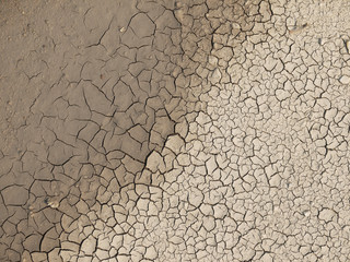 Cracks on the ground