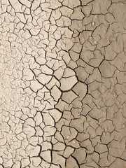Cracks on the ground