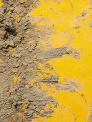 mud on yellow car texture