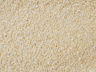 White sesame seeds background