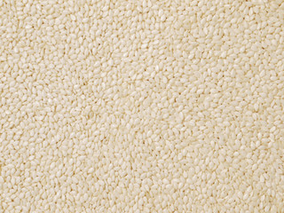 White sesame seeds background