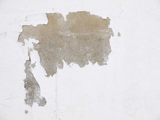 crack paint white wall
