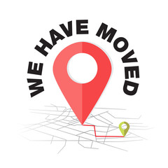 We have moved, changed address navigation