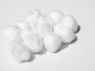 Fototapeta na wymiar cotton wool on a white background