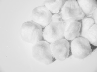 Fototapeta na wymiar cotton wool on a white background