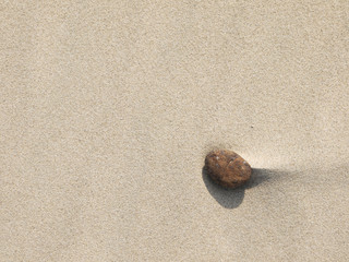 Fototapeta na wymiar stone on sand beach