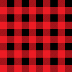Checkered red plaid. Vector seamless pattern.