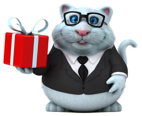 Fun cat - 3D Illustration