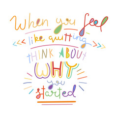 Colorful lettering phrase isolated on white background. Design element for print, t-shirt, poster, card, banner