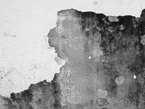 dirty white wall with crack