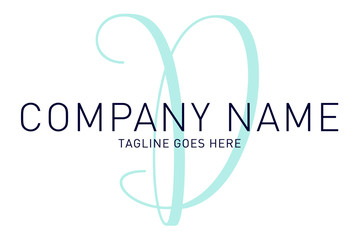 Classy Modern Sophisticated Bold Letter D Logo