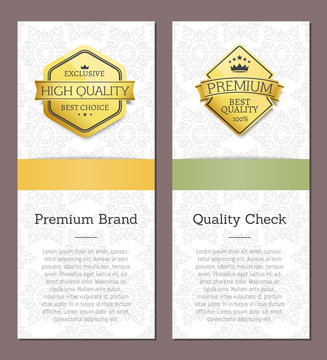 Check Quality Premium Brand Golden Award Posters