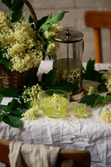 Elderflower tea. style vintage.