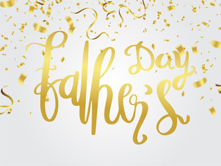 father's day background, Happy  Day Typography for greeting card, festive poster etc. Hand lettering illustration on white background