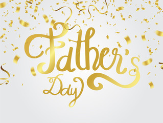 father's day background, Happy  Day Typography for greeting card, festive poster etc. Hand lettering illustration on white background