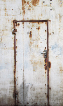 Old warehouse steel doors