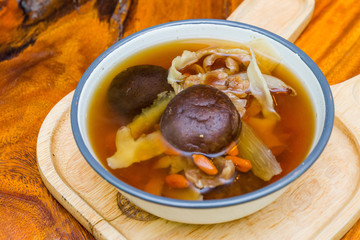 black chicken soup