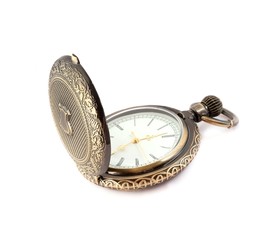 Pocket watch isolated on white background