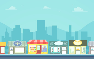 Urban Stores Background Illustration