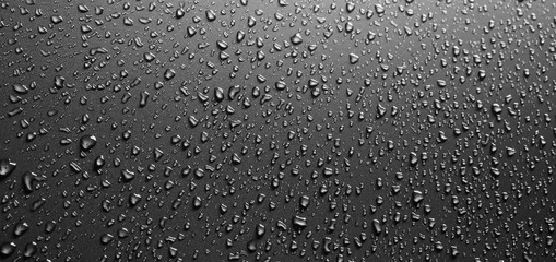 drops of water on the car after rain - obrazy, fototapety, plakaty