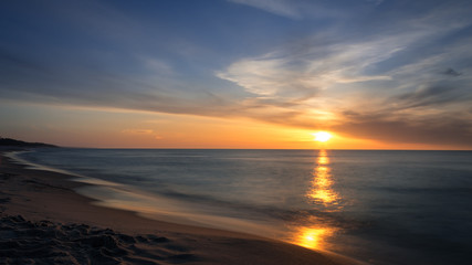 Sunset on Baltic Sea Poland