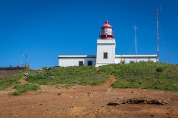 Fototapeta na wymiar Lighthouse in Ponta do Pargo in Madeira island, Portugal