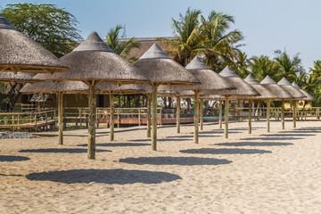 Wooden Beach Umbrellas