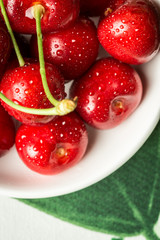 Splashed Red Cherries as Summer Concept