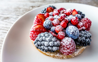 cake with berries