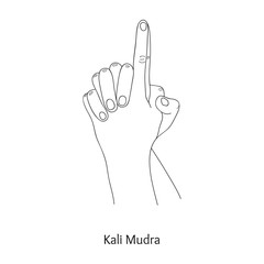 Kali Mudra. Vector.
