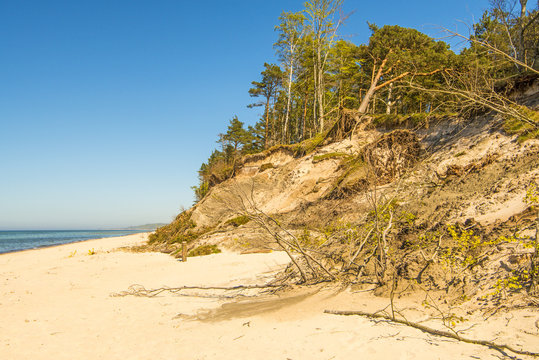 Baltic Sea in Poland, beach of Orzechowo, Poland