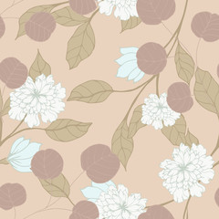 Abstract elegance pattern with floral background.