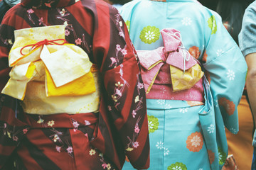 Japanese woman wearing kimono
