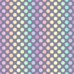 Polka dots seamless pastel pattern